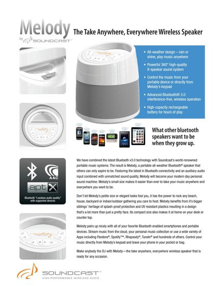 ลำโพง Soundcast Melody เครื่องใหม่ ประกันศูนย์ รูปที่ 10