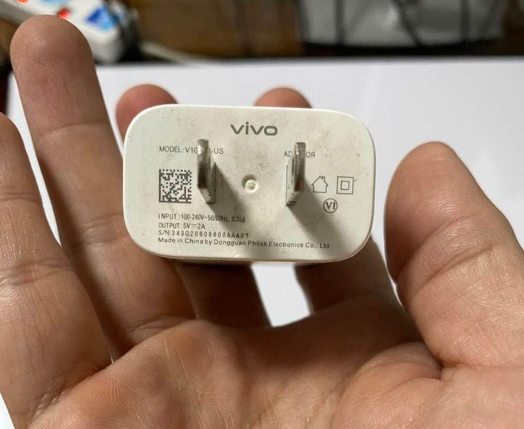 อแดปเตอร์ Vivo แท้ สภาพใหม่ไม่ได้ใช้ ใช้ปกติ รับประกัน Fast charge รูปที่ 1