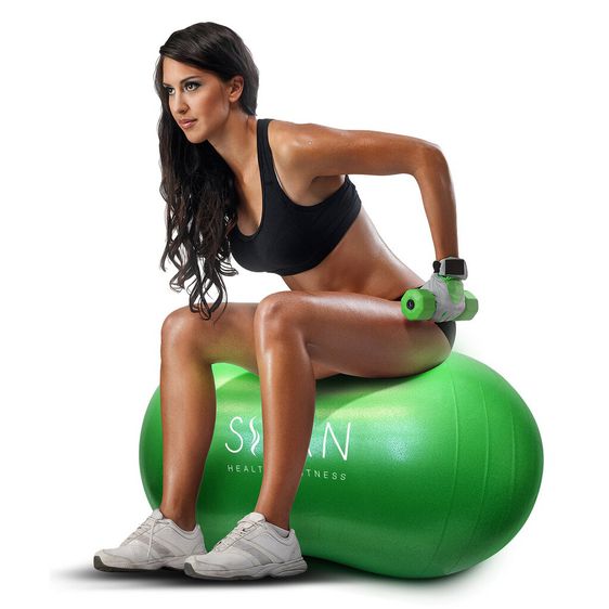  ลูกบอลโยคะ ทรงถั่ว ลูกบอลกายภาพบำบัด ฝึกการทรงตัว Peanut Yoga Ball Stability Ball with Pump รูปที่ 6