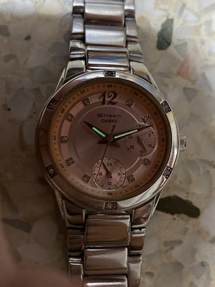 นาฬิกายี่ห้อ Casio  Sheen ของแท้มือสอง สายยาว 16 เซนติเมตร 800฿ รูปที่ 4