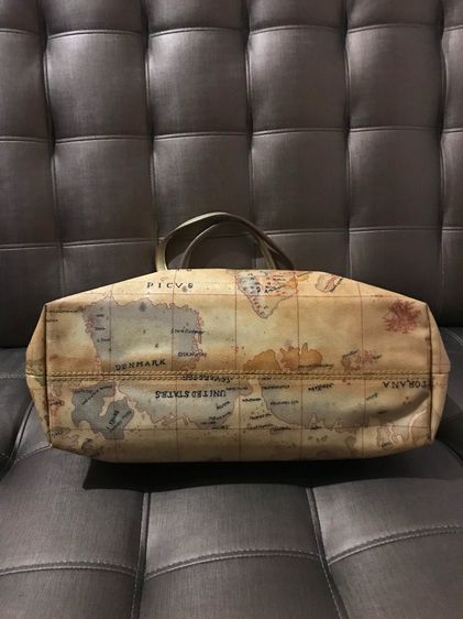 Ancient Sailing Map Gold Leather Bag รูปที่ 7