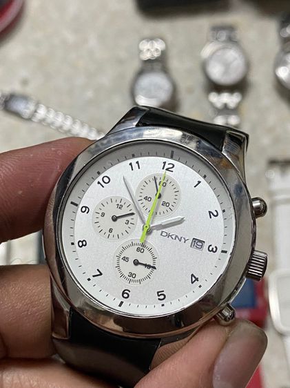 นาฬิกายี่ห้อ DKNY  ของแท้มือสอง โครโนกราฟ สายเดิม  1600฿ รูปที่ 8