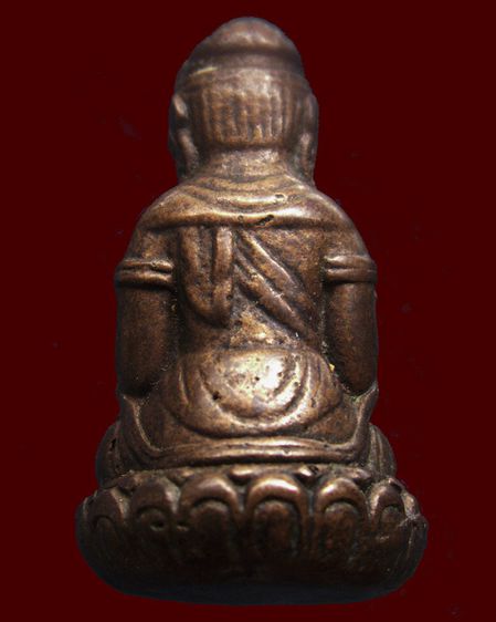 พระพุทธฐานบัว หล่อตัน สูง 3 ซ.ม.เศษ พระบ้านเก่าเก็บ รูปที่ 2