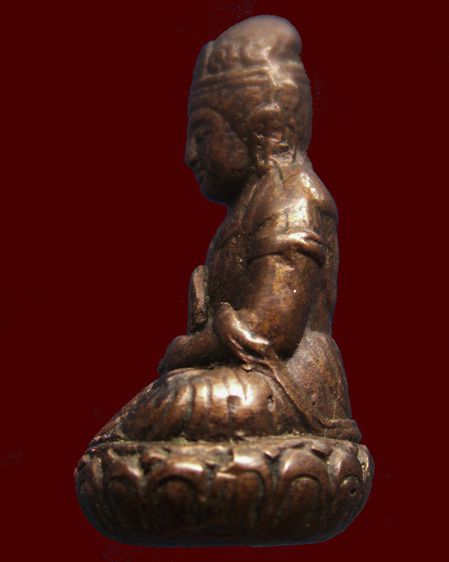 พระพุทธฐานบัว หล่อตัน สูง 3 ซ.ม.เศษ พระบ้านเก่าเก็บ รูปที่ 3