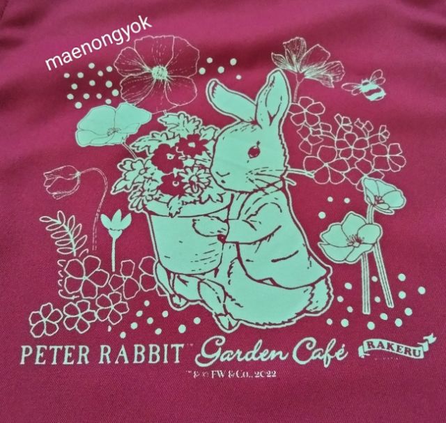 ผ้ากันเปื้อนปีเตอร์แรบบิท Peter Rabbit สีแดงลายสวย รูปที่ 8