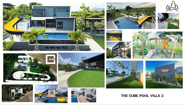 บ้านพักพูลวิลล่า The Cube Pool Villa เดอะคิวบ์ มีให้เลือก 2 แบบ มีสระว่ายน้ำพร้อมสไลเดอร์ เหมาะสำหรับ 6-15 ท่าน โซนปากช่อง เขาใหญ่ มวกเหล็ก รูปที่ 7