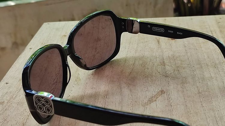 Coach S2020 001 Size 58-16-135 mm Black Sunglasses Frame With Original case กรอบแว่นกันแดดของแท้มือสอง เลนส์ติดค่าสายตาจากเจ้าของเดิม เอาไปเ รูปที่ 4