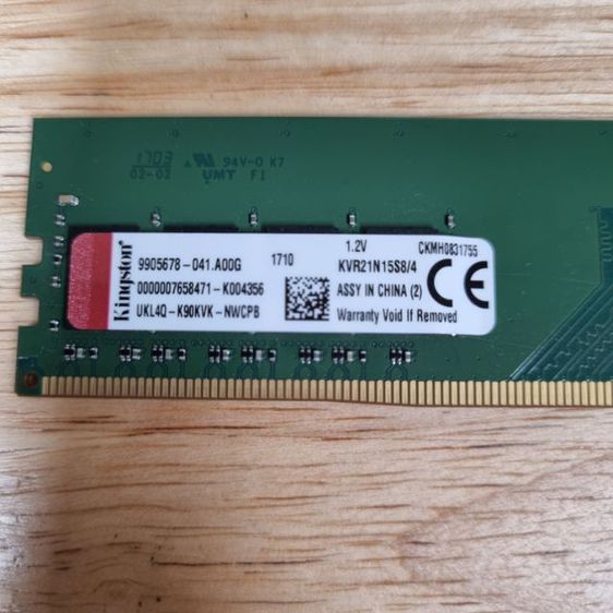 ขาย RAM Kingston(KVR21N15S8-4) DDR4 RAM P-C 4-2133  JIB Synnex มือสอง 🖥🖥 รูปที่ 2