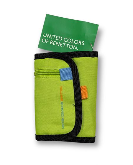 กระเป๋าสตางค์ VINTAGE UNITED COLORS OF BENETTON WALLET Size 4”x6” สภาพใหม่เก่าเก็บ รูปที่ 4