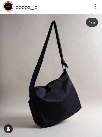ส่งต่อ Doopz กระเป๋าสะพายไหล่สีดำใบใหญ่ แบรนด์ญี่ปุ่นตัดป้าย รูปที่ 13