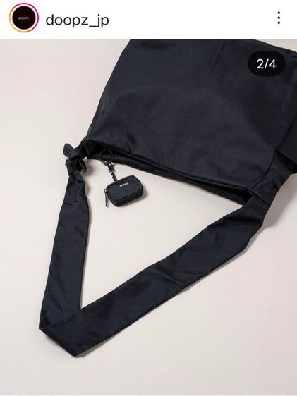 ส่งต่อ Doopz กระเป๋าสะพายไหล่สีดำใบใหญ่ แบรนด์ญี่ปุ่นตัดป้าย รูปที่ 12