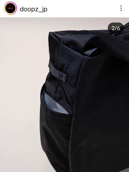 ส่งต่อ Doopz กระเป๋าสะพายไหล่สีดำใบใหญ่ แบรนด์ญี่ปุ่นตัดป้าย รูปที่ 9