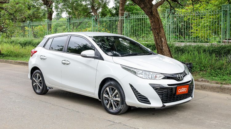 Toyota Yaris 2019 1.2 Mid Sedan เบนซิน ไม่ติดแก๊ส เกียร์อัตโนมัติ ขาว