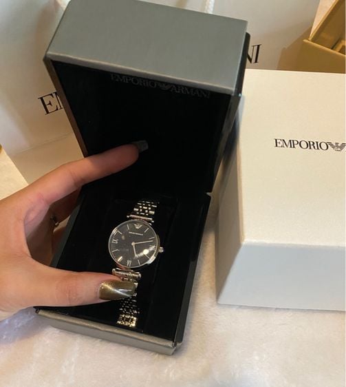 เงิน นาฬิกา Emporio Armani Lady watch genuine ของแท้ มือ1 