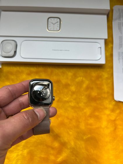 Apple Watch Series7 45mm-Gold Stainless-สแตนเลส-CEL-ใช้ซิมโทรได้ รูปที่ 8