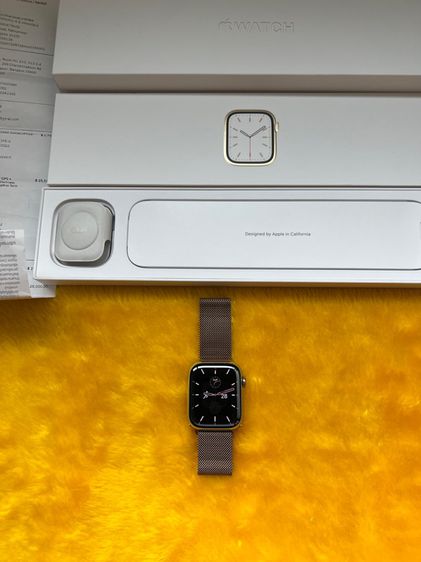 Apple Watch Series7 45mm-Gold Stainless-สแตนเลส-CEL-ใช้ซิมโทรได้ รูปที่ 3