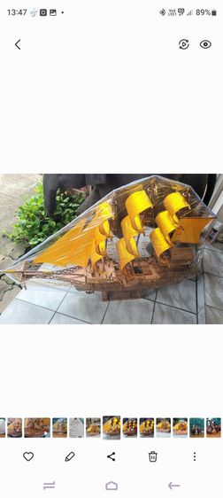 เรือสำเภามงคลเสริมฮวงจุ้ยไซด์120cm. เรือสำเภามงคลเสริมโชดลาภค้าขายร่ำรวย เรือสำเภาเสริมบารมี เรือสำเภาไม้ แฮนด์เมด ฟรีค่าส่งtrak junk รูปที่ 3