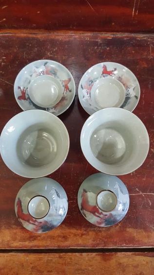 ถ้วยน้ำชา ลายม้า กังไส รูปที่ 2