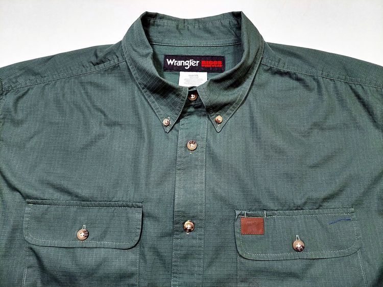 487เสื้อเชิ๊ตWrangler Workwear Shirt(Size XXL)สภาพเหมือนใหม่ รูปที่ 11