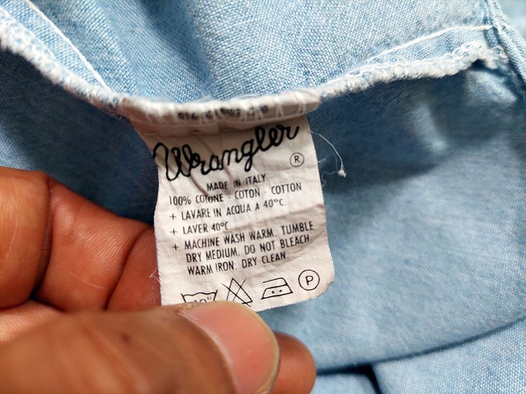 479เสื้อเชิ๊ตWrangler vintage Shirt(Size S)สภาพดีมากๆ รูปที่ 12