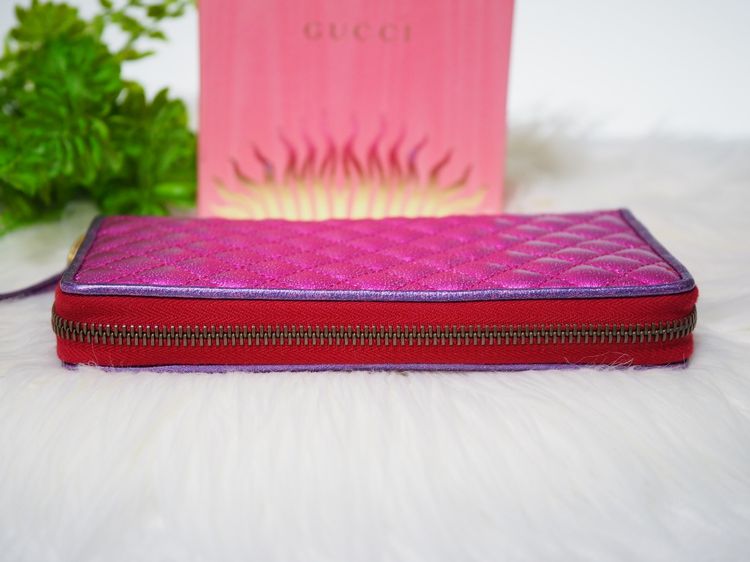 Gucci trapuntata zumi zip around wallet Limited รูปที่ 7