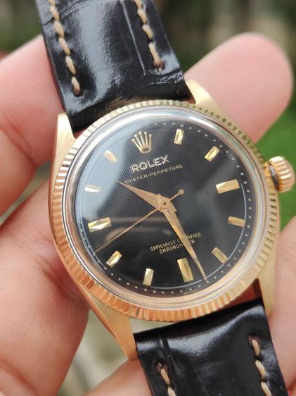 ลดราคา Rolex Vintage black Dial Ref.6567 9k Solid Gold   รูปที่ 8