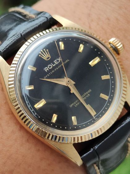 ลดราคา Rolex Vintage black Dial Ref.6567 9k Solid Gold   รูปที่ 16