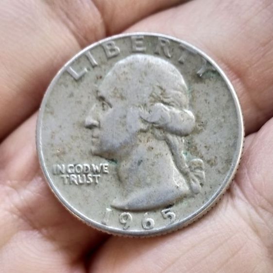 เหรียญกษาปณ์ liberty Quarter Dollars 1965 รูปที่ 5