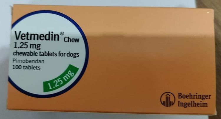 vetmedin chew 1.25 mg 3000 บาท มี 3 กล่อง