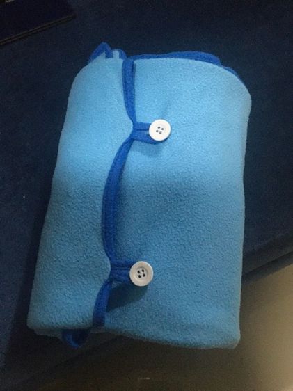 หมอนผ้าห่ม สีฟ้า ขนาด 110x150 ซม 100 บาท รูปที่ 2