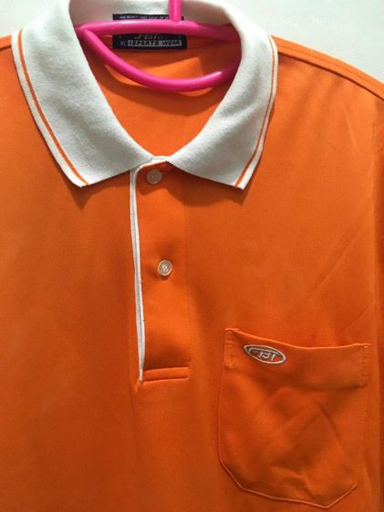 เสื้อกีฬา เสื้อคอโปโล FBT สีส้ม อก 43 ยาว 29 นิ้ว 50 บาท รูปที่ 2