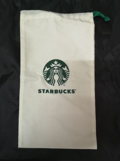 ไม่ระบุ ขาว ถุงผ้าหูรูด Starbucks ของแท้ 34x19cm 