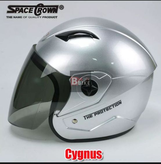 💢หมวกกันน็อค Space Crown Cygnus รุ่นใหม่ สีสวย ชิวล์ดำ(เก็บปลายทาง) รูปที่ 2