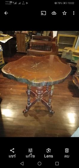 โต๊ะ​ไม้​มะค่า​เก่า​แผ่น​เดียว​ลายไม้​สวย​งา​ม​ รูปที่ 5