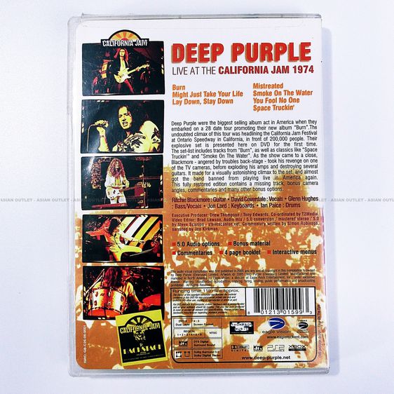 แผ่น DVD Deep Purple - Live At The California Jam 1974 งานระดับตำนานที่ควรเก็บสะสม แผ่นใสกิ้่งเหมือนใหม่ไร้ริ้วรอย รูปที่ 2