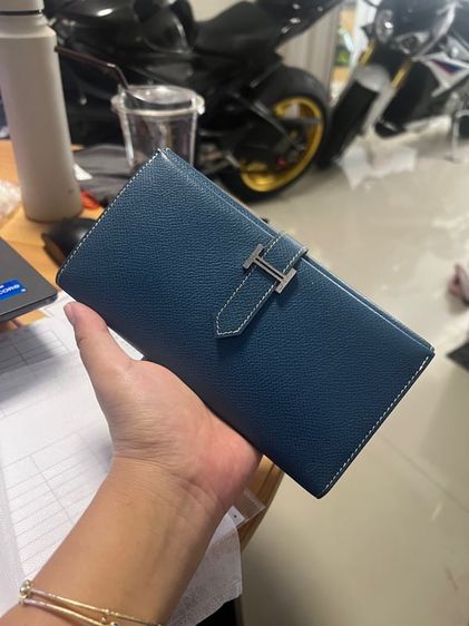 Very Like New💕กระเป๋าสตางค์ Hermes Bearn Trifold stamp G(square) รูปที่ 1