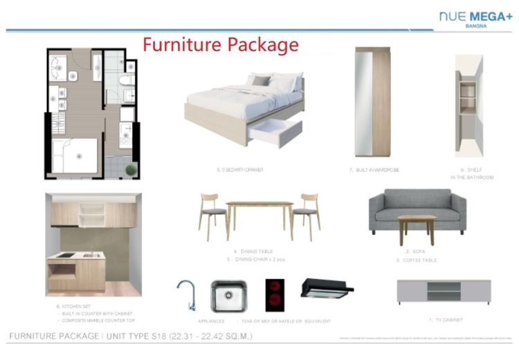 Noble Development 2024 ขายคอนโดนิวเมกะบางนา NUE MEGA BANGNA ห้อง 25.99 ตรม วิวเมืองตรงสระว่ายน้ำ ชั้น 19 พร้อมอยู่ รูปที่ 4