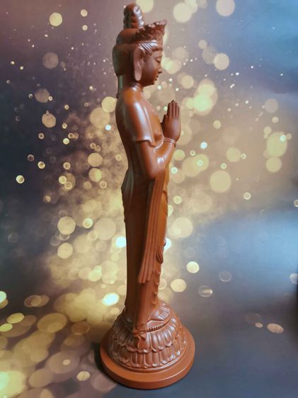 รูปปั้นพระโพธิสัตว์  เนื้อดินเผา พระพุทธรูปบูชา  ขนาด 14 นิ้ว รูปที่ 5