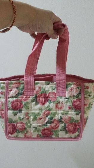 กระเป๋าผ้าลายดอก​ สีหวาน​ สีสดใส​ มีทั้งหูรูดและมีซิป รูปที่ 1