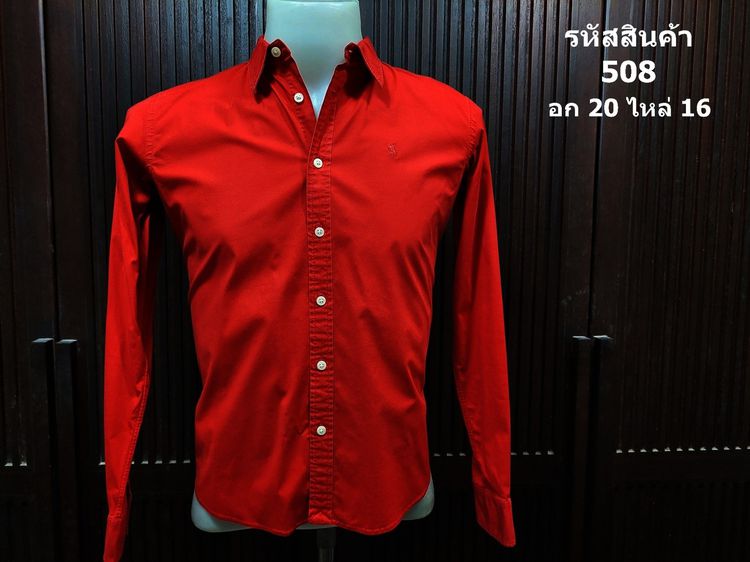 Polo Ralph Lauren เสื้อเชิ้ต แดง แขนยาว 508เสื้อเชิ๊ต Ralph Lauren Sport สภาพเหมือนใหม่