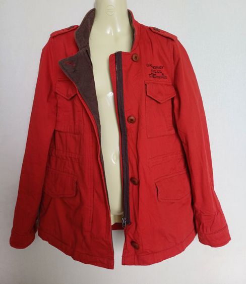 G By Guess Military Jacket XS สีแดง อก 36" รูปที่ 15