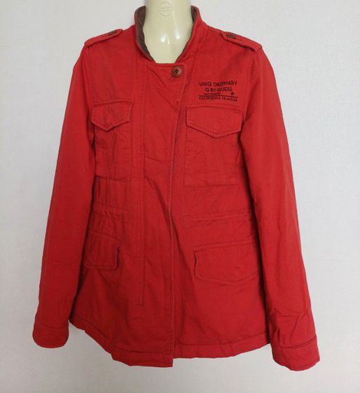 G By Guess Military Jacket XS สีแดง อก 36" รูปที่ 2