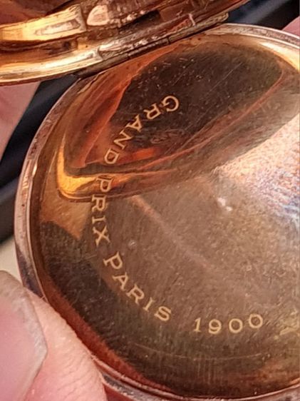นาฬอกาพกทองคำแท้ 14KT585 ที่ระลึกกรังปรีซ์ปารีส ปีคศ.1900 สภาพสวยมาก สะสมนาน รูปที่ 8