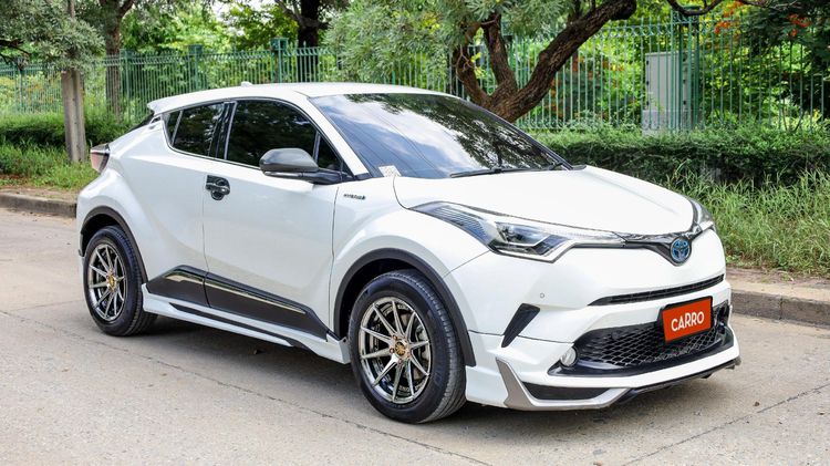 Toyota C-HR 2018 1.8 Hybrid Hi Utility-car ไฮบริด ไม่ติดแก๊ส เกียร์อัตโนมัติ ขาว