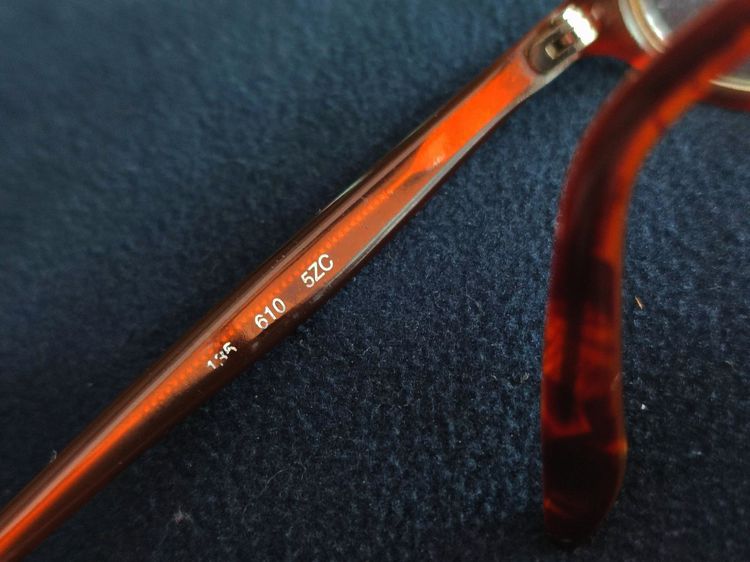 Ralph Lauren Italy Eyeglass Frame 610-3ZC Red Brown size 49-16-140mm กรอบแว่นของแท้มือสอง งานวินเทจ Made in Italy น้ำหนักเบาพกพาสะดวก เหมาะท รูปที่ 8