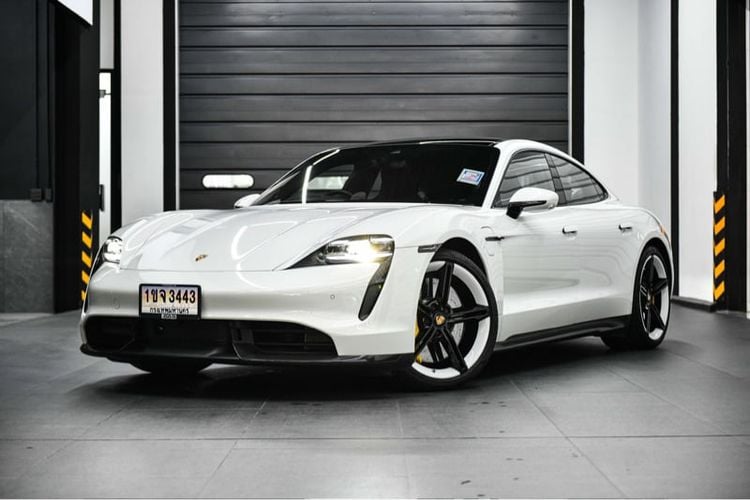 Porsche Taycan 2021 Turbo S 4WD Sedan ไฟฟ้า ไม่ติดแก๊ส เกียร์อัตโนมัติ ขาว รูปที่ 1