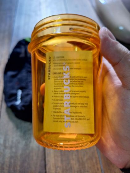 แก้วแยกส่วนได้ Starbucks ใหม่ๆ ไม่เคยใช้ สีเหลืองส้ม รูปที่ 3