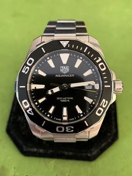ดำ TAG Heuer Aquaracer Men's Black Quartz Watch - WAY111A.BA0928 ฿289,00