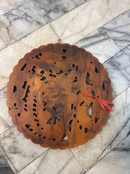 แผ่นไม้แกะสลัก ไก่ฟ้า มังกร รูปที่ 5