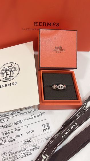 พร้อมส่ง 🔥SALE 14999🔥New แหวน Hermes Chaine d'ancre Enchainee ring Size 52 ยอดฮิต Size นี้ Shopไทยไม่มีของนะแม๊ รุ่นนี้ฮิตมาก ใส่สวยติดนิ้ รูปที่ 4